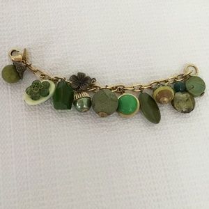 Lenora Dame Green Charm Bracelet